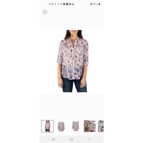 KUT FROM THE KLOTH LAVENDER FLORAL JASMINE BLOUSE SZ.M EUC. - Picture 5 of 8